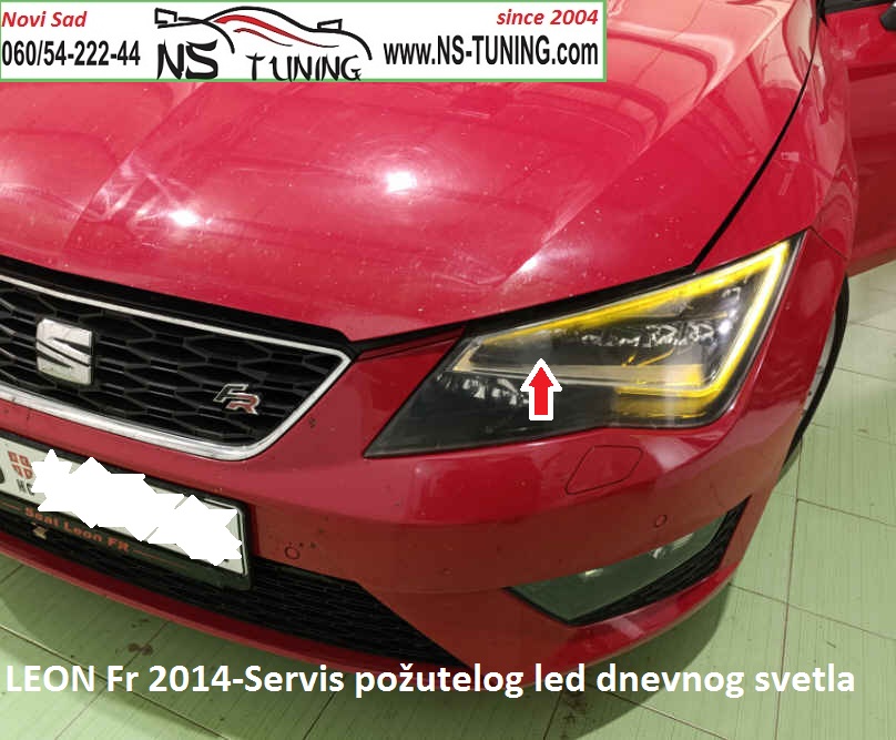 seat leon ibiza fr led far zuto dnevno led svetlo servis farova novi sad ns tuning